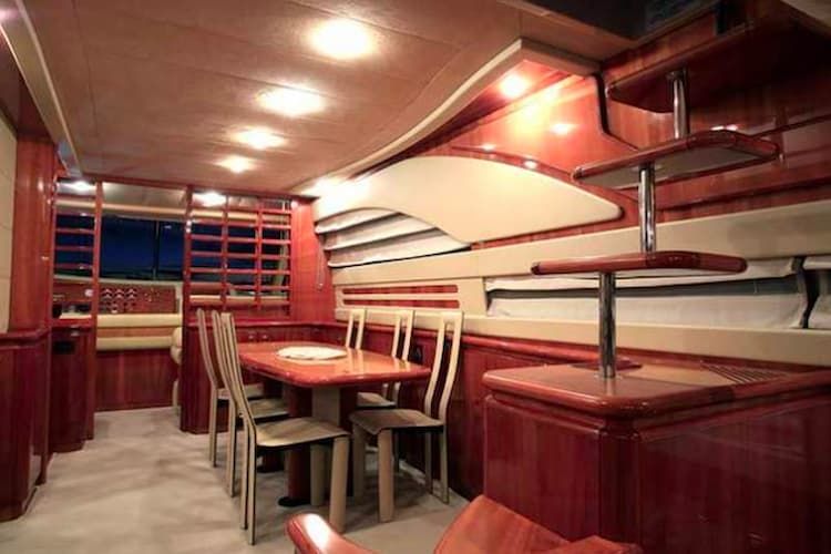 yacht dinning, dinning area, luxury yacht