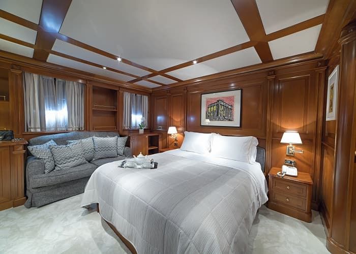 Yacht suite, yacht accommodation, private yacht suite