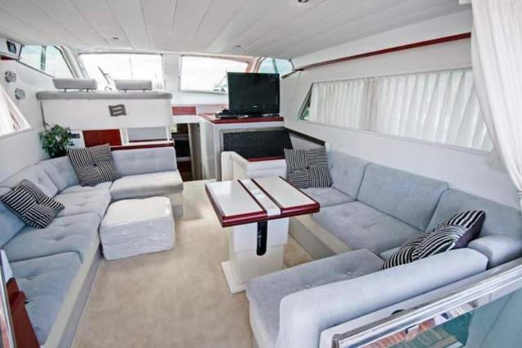 yacht spaces, yacht interior, private yacht rentals Mykonos