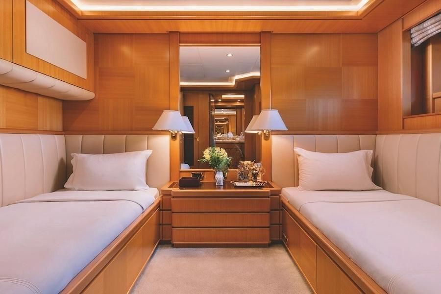 luxury accommodation, twin cabin, superyacht accommodation