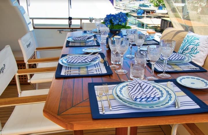 private yacht deck, luxury  private yacht Mykonos