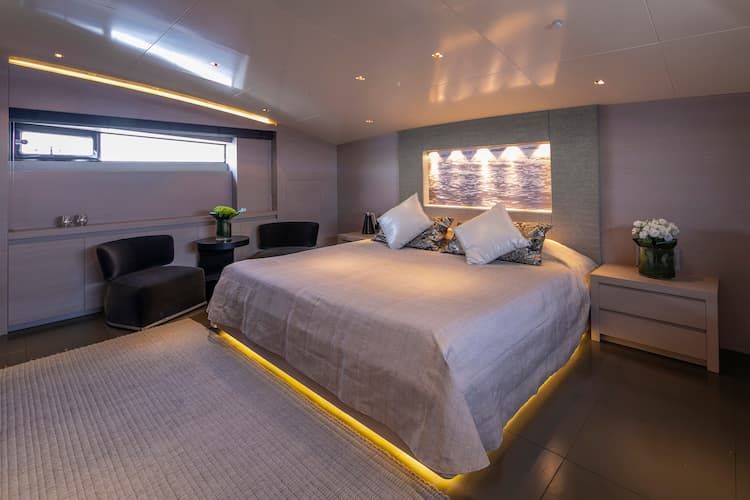 yacht bedrooms, super yacht accommodation, luxury accommodation