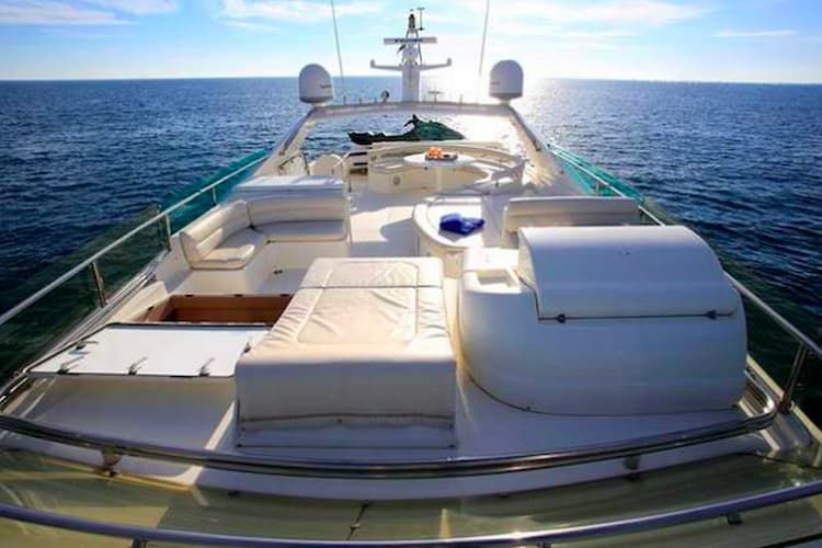 yacht exterior, yacht deck, private yacht Paros