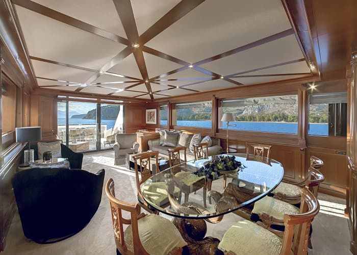 yacht salon, Greek yacht, luxury salon