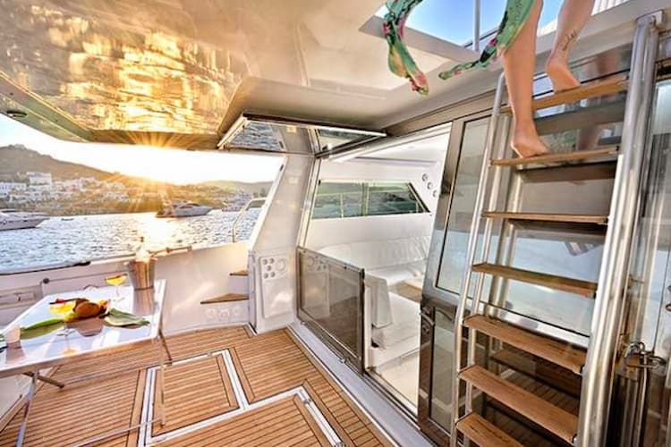 yacht deck, yacht rental Mykonos, yacht rental Delos