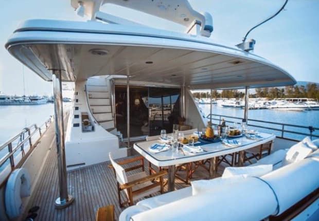 Luxury yacht deck