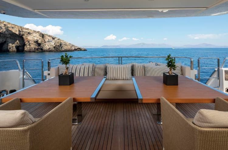 luxury yacht deck, luxury yacht Greece