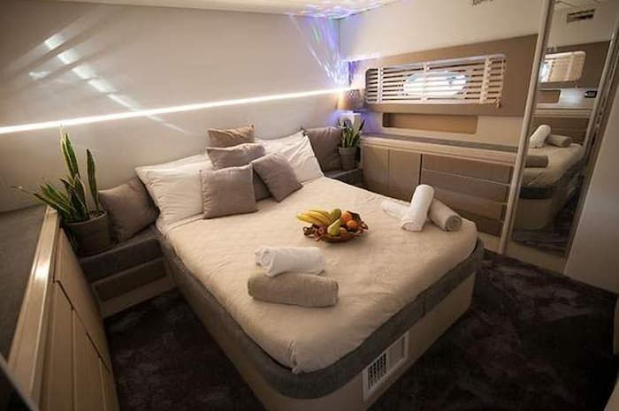 yacht accommodation, yacht bedrooms, yacht living, yacht lifestyle