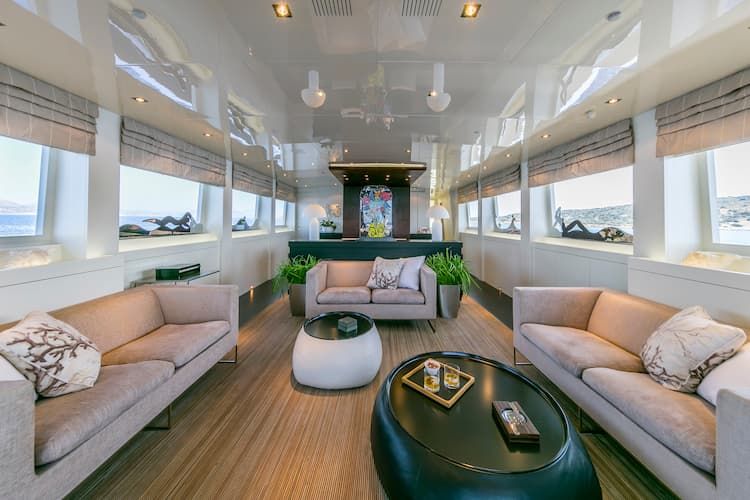 yacht salon, comfortable yacht salon