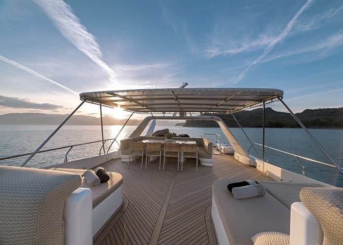 yacht deck, yacht charter Greece, luxury yacht Athens