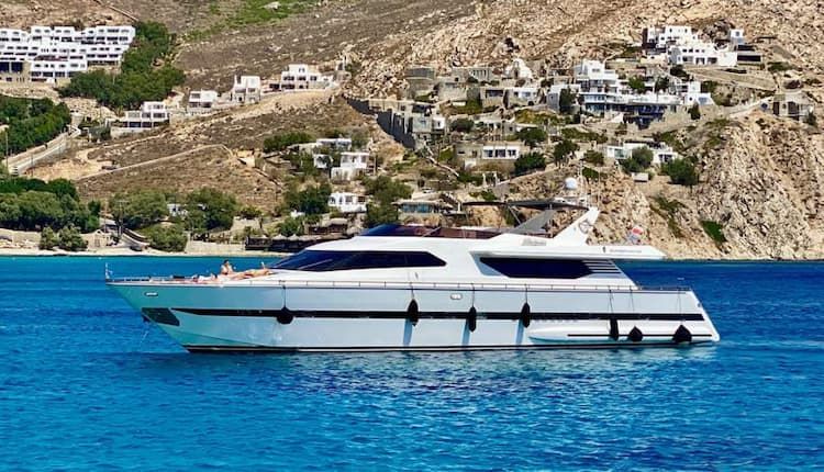 party yacht rentals Mykonos, private yacht charter Mykonos
